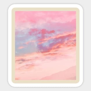 Sunset Clouds Oil Painting Sticker